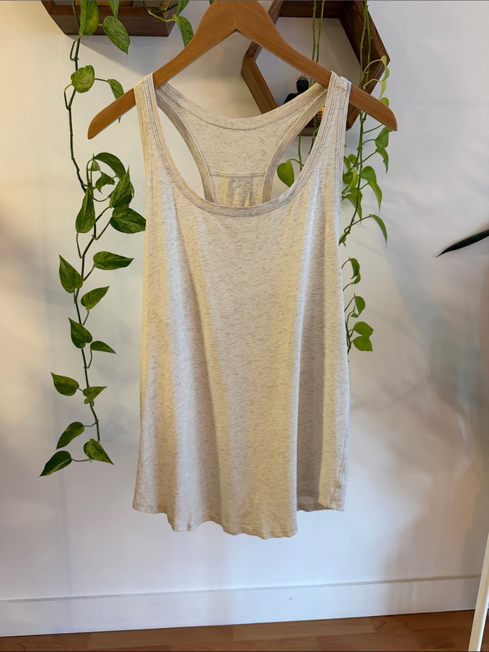 lululemon athletica Light Heather Oatmeal Racerback Tank